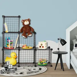 Relaxdays Verbindungsstücke für Steckregalsystem, 40er Pack, Verbinder Steckregal, Ersatz, stabil, Kunststoff, schwarz