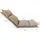 Mobili Rebecca Meditationsstuhl Polyester 56 x 135 x 70 cm Beige verstellbare Rückenlehne