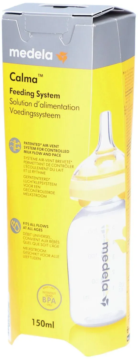 Medela Babyflasche mit Sauger Calma Transparent