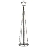 Bonetti LED Baum Weihnachtsdeko Kunststoff/Metall H:180cm Ø:40cm inkl. IP44 Netzadapter schwarz