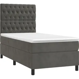 vidaXL Boxspringbett 100 x 200 cm Grau