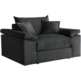 Home Affaire XXL-Sessel Soft&Cosy 151 x 93 x 123 cm schwarz mit 2 Zierkissen