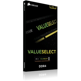 Corsair ValueSelect DDR4 Speicher (mit 1x 4GB-Modul), Schwarz, 1 x 4 GB