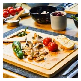 Dune Design DuneDesign 2er Set Holz - 30x22cm Pfännchen Untersetzer mit Spachtel