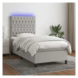 vidaXL Boxspringbett 100 x 200 cm Hellgrau