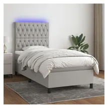 vidaXL Boxspringbett 100 x 200 cm Hellgrau