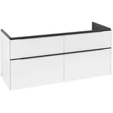 Villeroy & Boch Subway 3.0 Waschtischunterschrank C568L1VF 127,2x56,6x47,8cm, mit LED/Griff Volcano black,