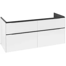 Villeroy & Boch Subway 3.0 Waschtischunterschrank C568L1VF 127,2x56,6x47,8cm, mit LED/Griff Volcano black,