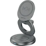 Forever magnetisches drahtloses Ladegerät 15W grau 3in1