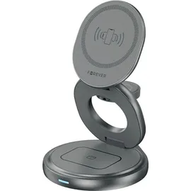 Forever magnetisches drahtloses Ladegerät 15W grau 3in1