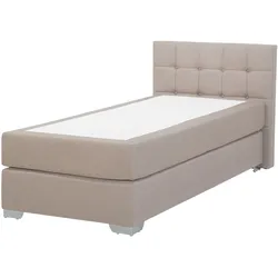 Boxspringbett Stoff ADMIRAL 90 x 200 cm Sandbeige