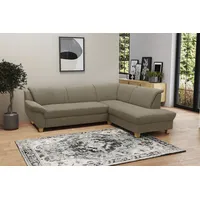 Home Affaire Ecksofa HOME AFFAIRE "Yesterday zeitlos und elegant, bequeme Armlehnen, L-Form", braun (schlamm), B:254cm H:80cm T:186cm, 100% Polyester;Primabelle-Microfaser (100% Polyester);Antikleder-Optik Melrose (100% Polyester), Sofas, Ecksofa, wahlweise mit