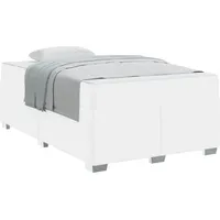 VidaXL Bettrahmen mit Matratze Weiß 120 x 200 cm