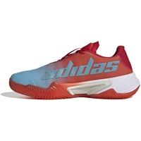 adidas Damen Barricade W Clay Sneaker, preloved Blue/Silver met./preloved red, 39 1/3 EU - 39 1/3 EU