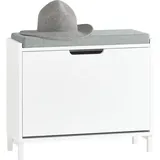SoBuy Schuhbank 60 x 52 x 24 cm weiß / weiß