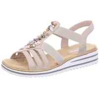 Rieker Damen V0649 Sandale, beige, 38 EU