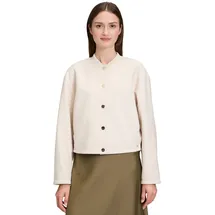 Betty & Co Blouson mit Rippbündchen in Bright Cream Melange | Gr.: 44