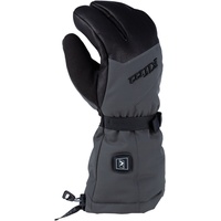 Klim Tundra HTD Beheizbare Snowmobil Handschuhe, schwarz-grau, Größe L