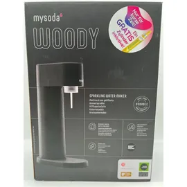MySoda Wassersprudler Set schwarz + 1L Quick-Lock Flasche + CO2-Zylinder