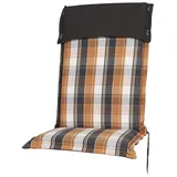 Auflage Hochlehner Georgia 90823-450 orange-weiß-anthrazit kariert 119x53x8 cm mit Reißverschluss Sun Garden