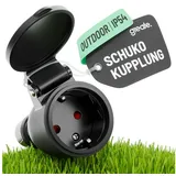 greate Schutzkontakt-Kupplung 501401, IP54 Kunststoff, schwarz