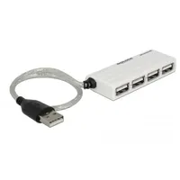 Delock 87445 4 Port USB 2.0 Hub 480 Mbit/s Weiß