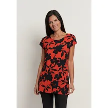 Seidel Moden T-Shirt SEIDEL MODEN, Damen, Gr. 40, rot (rot, exklusiv bei otto), Jersey, Obermaterial: 96% Viskose, 4% Elasthan, bedruckt, regular fit Po-bedeckend, Rundhals, Shirts T-Shirt, mit All-Over Print, MADE IN GERMANY