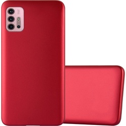 Cadorabo TPU Matt Metallic Hülle (Motorola Moto G10, Motorola Moto G30), Smartphone Hülle, Rot