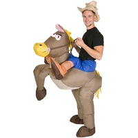 Bodysocks® Aufblasbares Cowboy Pferd Jockey Kostüm für Erwachsene
