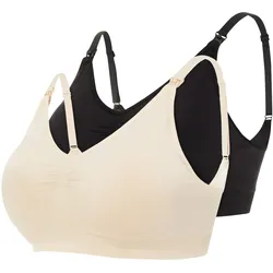 MAMALICIOUS® 2er-Pack Still-BHs Ilja, schwarz | natur, M