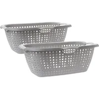 2friends Wäschewanne Hochwertige Wäschekörbe mit ergonomischen Griff (2er Set