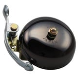 CRANE Bell Co. Suzu with Steel Band Mount Messing Fahrradklingel, Neo Black, 55mm