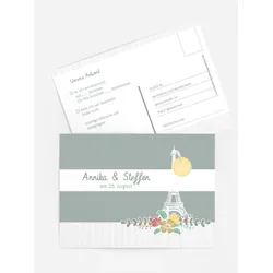 Antwortkarten Hochzeit selbst gestalten mit Spruch und Fotos im Onlinedesigner bei Meine-Kartenmanufaktur.de