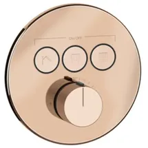 GESSI Hi-Fi Fertigmontageset Thermostat mit Tasten-Bedienung on/off. 3-Wege, 38716030, Farbe: Kupfer PVD