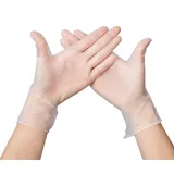 Vinylhandschuhe in Gr. XL | 100 Stück Transparent | Vinyl Einweghandschuh Einzelhandschuhe in praktischer Spenderbox | Ideal für Hygienebereiche - wie Lebensmittelbranche, Kosmetik UVM. | latexfrei