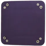 Alassio 40016 Utensilienschale EMILIA, Schale aus hochwertigem Lederimitat, stilvolle Dekoration für jede Einrichtung, ca. 10,5 × 10,5 × 4 cm, lila