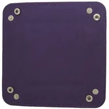 Alassio 40016 Utensilienschale EMILIA, Schale aus hochwertigem Lederimitat, stilvolle Dekoration für jede Einrichtung, ca. 10,5 × 10,5 × 4 cm, lila