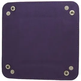 Alassio 40016 Utensilienschale EMILIA, Schale aus hochwertigem Lederimitat, stilvolle Dekoration für jede Einrichtung, ca. 10,5 × 10,5 × 4 cm, lila