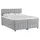panda möbel Boxspringbett Doppelbett 160x200, Hellgrau, AVALON, mit Bettkästen, mit Matratze, mit Topper, Panda Möbel - Grau