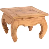 DESIGN DELIGHTS OPIUMTISCH Honig, Holz, 50x35x50 cm, Wohnzimmer, Wohnzimmertische,