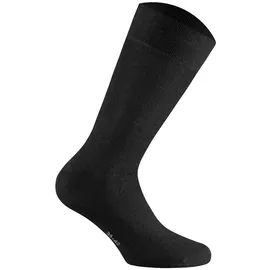 Rohner Basic Unisex Socken, Multipack - Cotton, Kurzsocken, einfarbig Schwarz 43-46 Pack