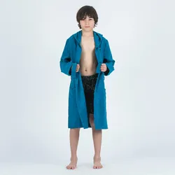 Bademantel Mikrofaser Kinder kompakt - dunkelblau berlinerblau 151-160cm 12-13J