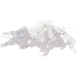 Dekoobjekt "Weihnachtsdeko", weiß, Ø, MYFLAIR MÖBEL & ACCESSOIRES, Dekofiguren, LED-Lichterkette mit Rentieren, mit 10 LEDs, Länge ca. 168 cm