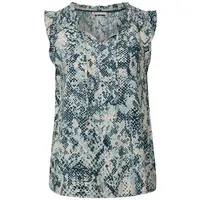 STREET ONE Blusentop mit Snake Print Blau 36