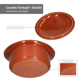 Mambocat Mediterran Cocotte 1,6L Bräter 10 cm rund