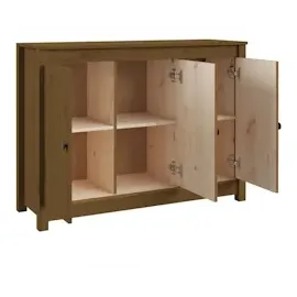 vidaXL Sideboard Honigbraun 100x35x74 cm Massivholz Kiefer