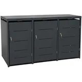 osoltus Metall Mülltonnenbox 3er Mülltonnenverkleidung 196x118 Cm Conta Anthrazit