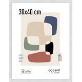 accent by nielsen Holz Bilderrahmen Zoom (30 x 40 cm, Weiß)