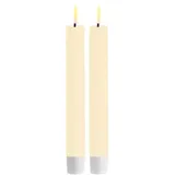 Deluxe Homeart Stabkerze LED 15 cm, creme 2 Stück