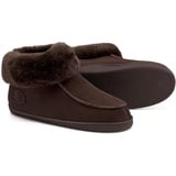 Vanuba - Herren Hausschuhe Peppin 47 EU, Lammfell Winterschuhe mit Auswechselbare Einlegesohle, Warme Winter Schuhe Manner, Echtleder, Handgefertigt - Braun - 47 EU